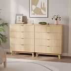 Commode moderne, meuble de rangement en bois pour chambre, salon, couloir, chêne naturel