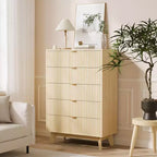 Commode moderne, meuble de rangement en bois pour chambre, salon, couloir, chêne naturel