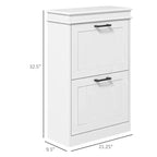 Meuble à chaussures, Rangement à chaussures avec 2 tiroirs basculants et étagères réglables pour 10 paires de chaussures, Organisateur de chaussures pour entrée, couloir