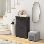 Meuble à chaussures, Rangement à chaussures avec 2 tiroirs basculants et étagères réglables pour 10 paires de chaussures, Organisateur de chaussures pour entrée, couloir