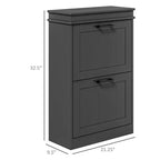 Meuble à chaussures, Rangement à chaussures avec 2 tiroirs basculants et étagères réglables pour 10 paires de chaussures, Organisateur de chaussures pour entrée, couloir