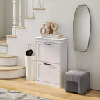 Meuble à chaussures, Rangement à chaussures avec 2 tiroirs basculants et étagères réglables pour 10 paires de chaussures, Organisateur de chaussures pour entrée, couloir