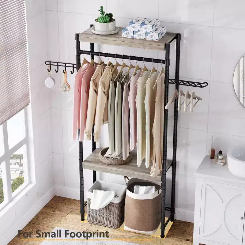 Étagère 3 niveaux pour buanderie au-dessus de la machine à laver Rangement utilitaire au-dessus des toilettes Laveuse-sécheuse Porte-vêtements Hauteur réglable Organisation de salle de bain