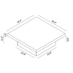 Table basse en bois manufacturé 35,4 L x 35,4 P x 12,2 H