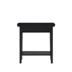 Table d'appoint avec étagère et plateau en forme de diamant, table de rangement à deux niveaux en hévéa pour salon ou entrée