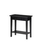 Table d'appoint avec étagère et plateau en forme de diamant, table de rangement à deux niveaux en hévéa pour salon ou entrée