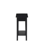 Table d'appoint avec étagère et plateau en forme de diamant, table de rangement à deux niveaux en hévéa pour salon ou entrée