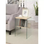 HomeStock Belmont Three Tier End Table with Multiple Shelves, Open Design, Sleek Frame and Stylish Finish for Living Room or Bedroom