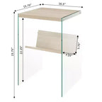 Table d'appoint à trois niveaux avec étagères multiples, design ouvert, cadre élégant et finition stylée pour salon ou chambre à coucher