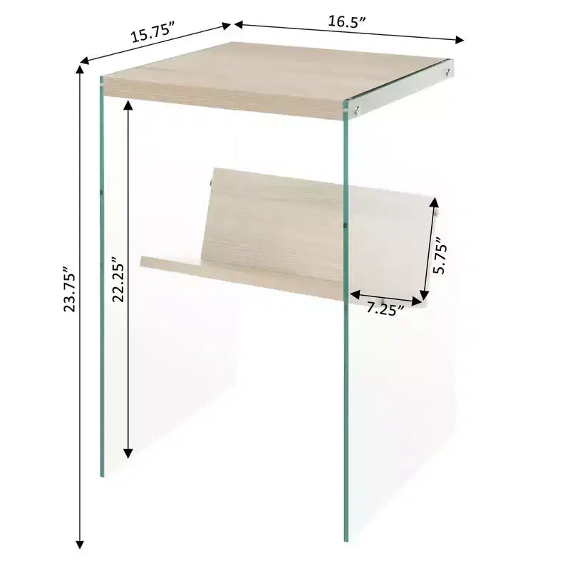 Table d'appoint à trois niveaux avec étagères multiples, design ouvert, cadre élégant et finition stylée pour salon ou chambre à coucher