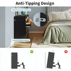 Commode moderne à 6 tiroirs avec éclairage d'ambiance, commode de rangement avec accès électrique, commode de chambre à coucher au design flottant