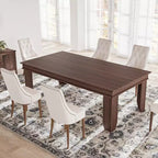 Table de salle à manger pour 6 à 8 personnes, table de 180 cm de long avec cadre en bois robuste, grande table à manger rectangulaire pour salon, cuisine, salle à manger