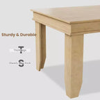 Table de salle à manger pour 6 à 8 personnes, table de 180 cm de long avec cadre en bois robuste, grande table à manger rectangulaire pour salon, cuisine, salle à manger