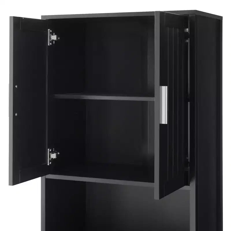 Armoire de salle de bain haute multifonctionnelle de 70,9" résistante à l'eau avec étagères réglables et portes à fermeture douce