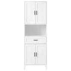 Armoire de salle de bain haute multifonctionnelle de 70,9" résistante à l'eau avec étagères réglables et portes à fermeture douce