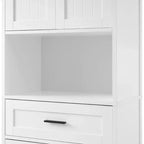 Armoire de salle de bain haute multifonctionnelle de 70,9" résistante à l'eau avec étagères réglables et portes à fermeture douce