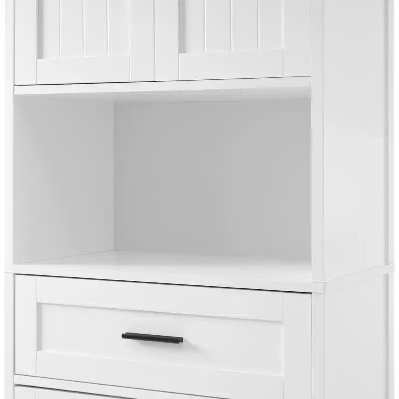 Armoire de salle de bain haute multifonctionnelle de 70,9" résistante à l'eau avec étagères réglables et portes à fermeture douce