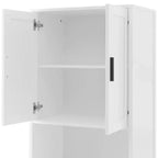 Armoire de salle de bain haute multifonctionnelle de 70,9" résistante à l'eau avec étagères réglables et portes à fermeture douce