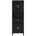 Armoire de salle de bain haute multifonctionnelle de 70,9" résistante à l'eau avec étagères réglables et portes à fermeture douce