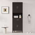 Whisen 70.9 Multifunctional Water-Resistant Tall Bathroom Storage Cabinet with Adjustable Shelves, Soft-Close Doors