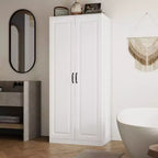 Meuble-lavabo moderne minimaliste à deux portes avec rangement rotatif, organisateur de maquillage pour salle de bain et dressing