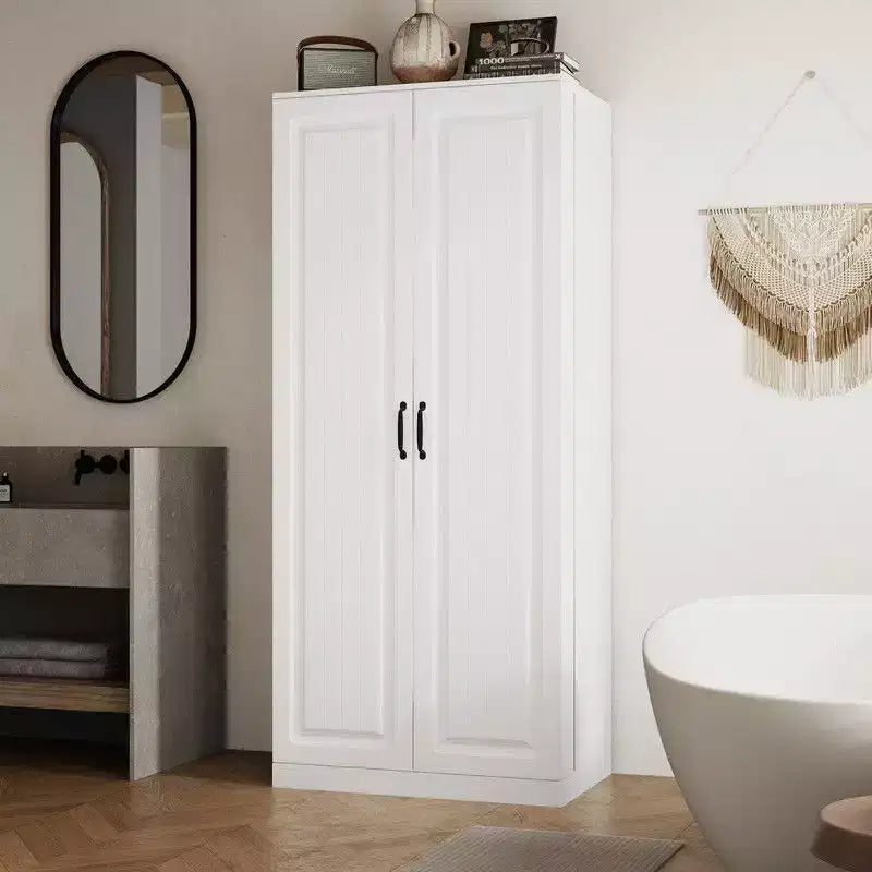 Meuble-lavabo moderne minimaliste à deux portes avec rangement rotatif, organisateur de maquillage pour salle de bain et dressing