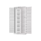 Meuble-lavabo moderne minimaliste à deux portes avec rangement rotatif, organisateur de maquillage pour salle de bain et dressing