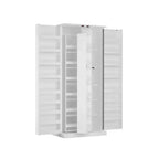 Meuble-lavabo moderne minimaliste à deux portes avec rangement rotatif, organisateur de maquillage pour salle de bain et dressing