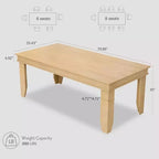 Table à manger pour 6 à 8 personnes, table de salle à manger rectangulaire style ferme de 180 cm, table de dîner rustique en bois pour salon, restaurant
