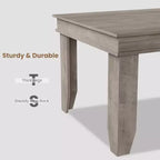 Table à manger pour 6 à 8 personnes, table de salle à manger rectangulaire style ferme de 180 cm, table de dîner rustique en bois pour salon, restaurant
