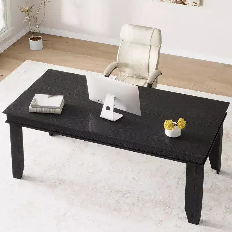 Table à manger pour 6 à 8 personnes, table de salle à manger rectangulaire style ferme de 180 cm, table de dîner rustique en bois pour salon, restaurant