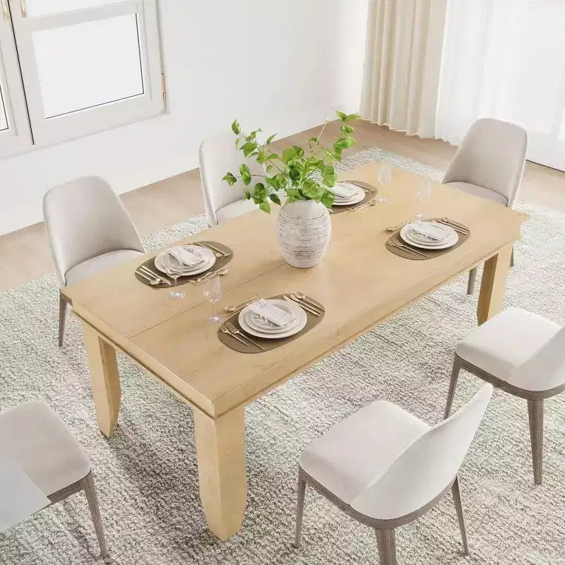 Table à manger pour 6 à 8 personnes, table de salle à manger rectangulaire style ferme de 180 cm, table de dîner rustique en bois pour salon, restaurant