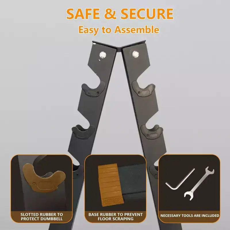 Support de rangement pour haltères seulement, étagère de rangement pour poids en acier A-frame, support à poids pour gym à domicile, support de rangement pour haltères