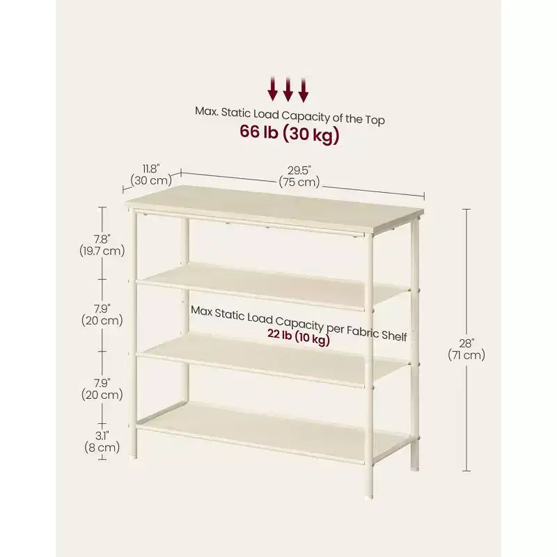 Meuble à Chaussures, Étagère à Chaussures à 4/5 Niveaux pour 12-16 Paires de Chaussures, Organisateur de Chaussures pour Entrée