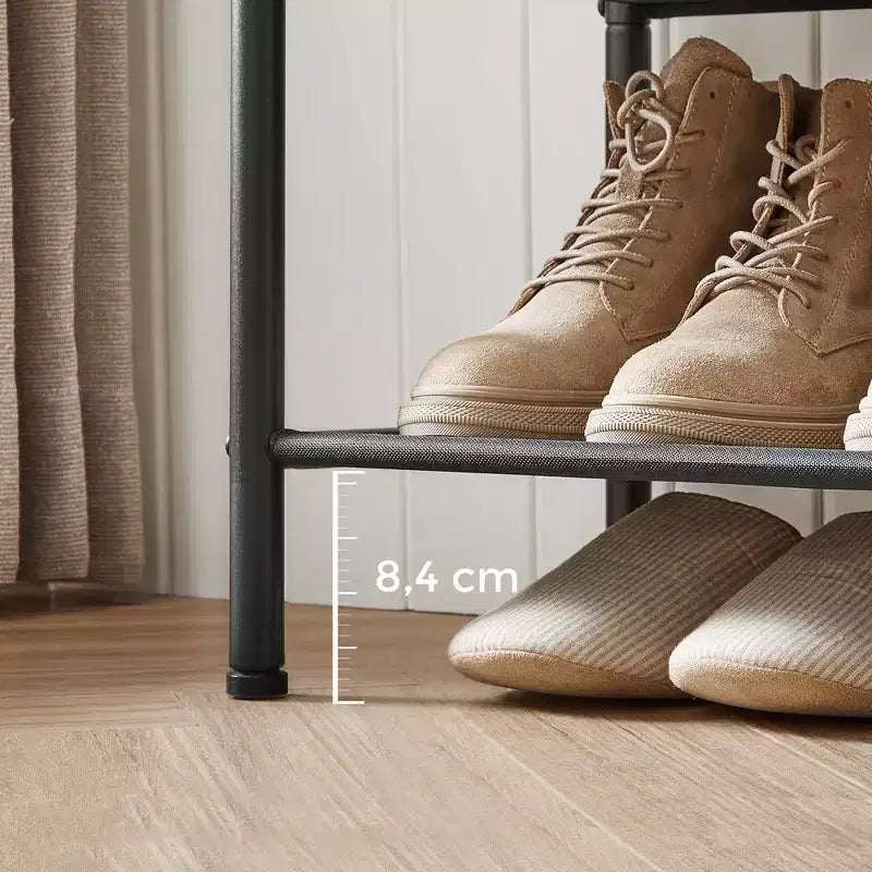 Meuble à Chaussures, Étagère à Chaussures à 4/5 Niveaux pour 12-16 Paires de Chaussures, Organisateur de Chaussures pour Entrée