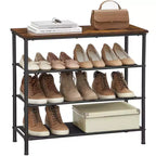 Meuble à Chaussures, Étagère à Chaussures à 4/5 Niveaux pour 12-16 Paires de Chaussures, Organisateur de Chaussures pour Entrée