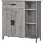 Dcolora Bathroom Cabinet, Floor Storage Cabinet with Doors and Shelves, Coffee Bar Cabinets with Drawer