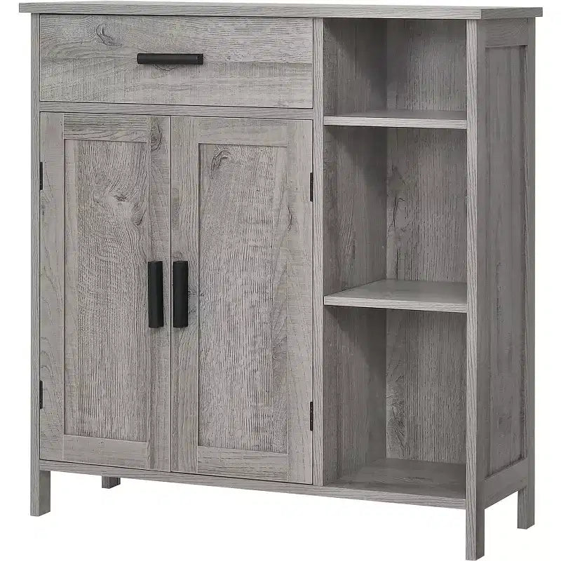 Dcolora Bathroom Cabinet, Floor Storage Cabinet with Doors and Shelves, Coffee Bar Cabinets with Drawer