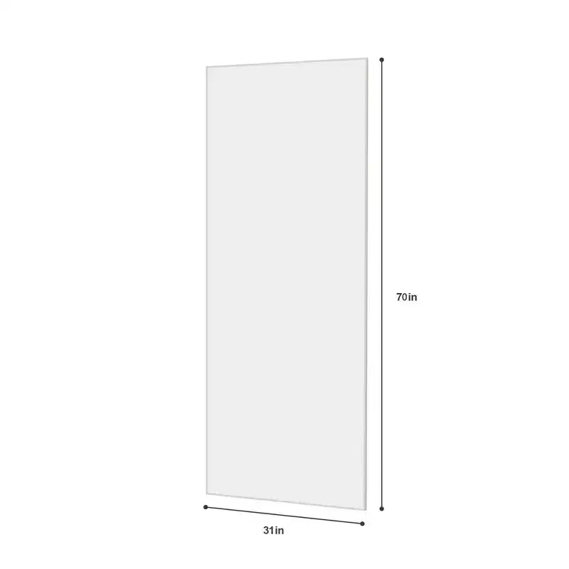 Miroir sur pied incassable 70*31in avec cadre en alliage d'aluminium, miroir mural haute définition, miroir pour chambre, salon
