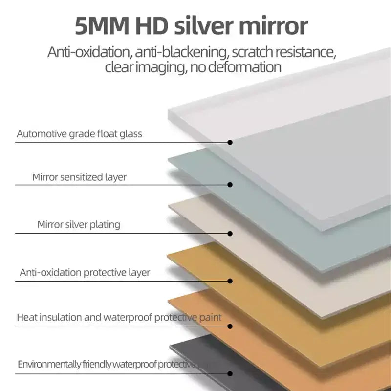 Miroir sur pied incassable 70*31in avec cadre en alliage d'aluminium, miroir mural haute définition, miroir pour chambre, salon