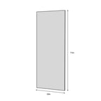 Miroir sur pied incassable 70*31in avec cadre en alliage d'aluminium, miroir mural haute définition, miroir pour chambre, salon