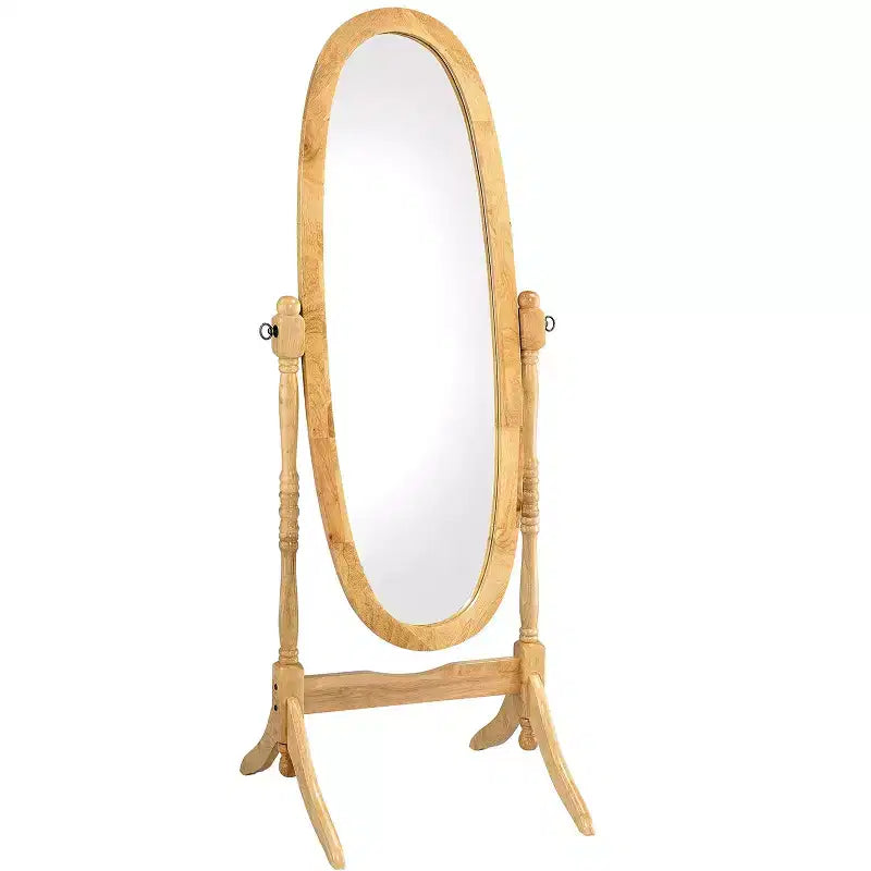 Miroir sur pied de 150,5 cm, psyché avec support en bois, miroir de sol pour magasin de vêtements, cabine d'essayage