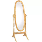 Miroir sur pied de 150,5 cm, psyché avec support en bois, miroir de sol pour magasin de vêtements, cabine d'essayage