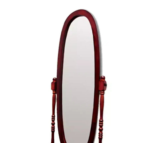 Miroir sur pied de 150,5 cm, psyché avec support en bois, miroir de sol pour magasin de vêtements, cabine d'essayage