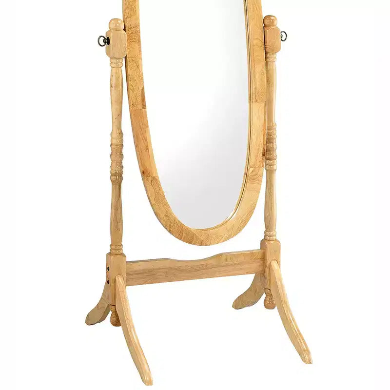 Miroir sur pied de 150,5 cm, psyché avec support en bois, miroir de sol pour magasin de vêtements, cabine d'essayage