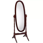 Miroir sur pied de 150,5 cm, psyché avec support en bois, miroir de sol pour magasin de vêtements, cabine d'essayage