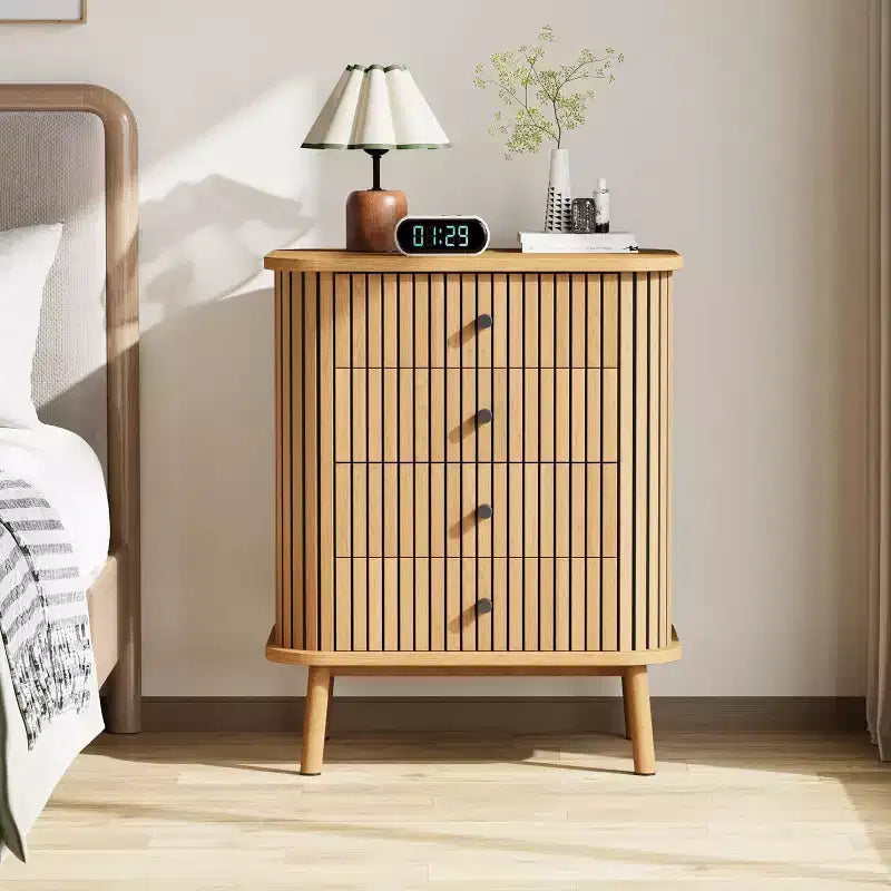 CuisinSmart 4 Drawer Dressers, Modern Closet Chest of Drawers with Wood Legs, Wood Storage Dresser Organizer for Nursery Bedroom Living Room