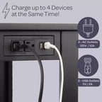 Table d'appoint étroite  avec station de recharge