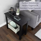 Table d'appoint étroite  avec station de recharge