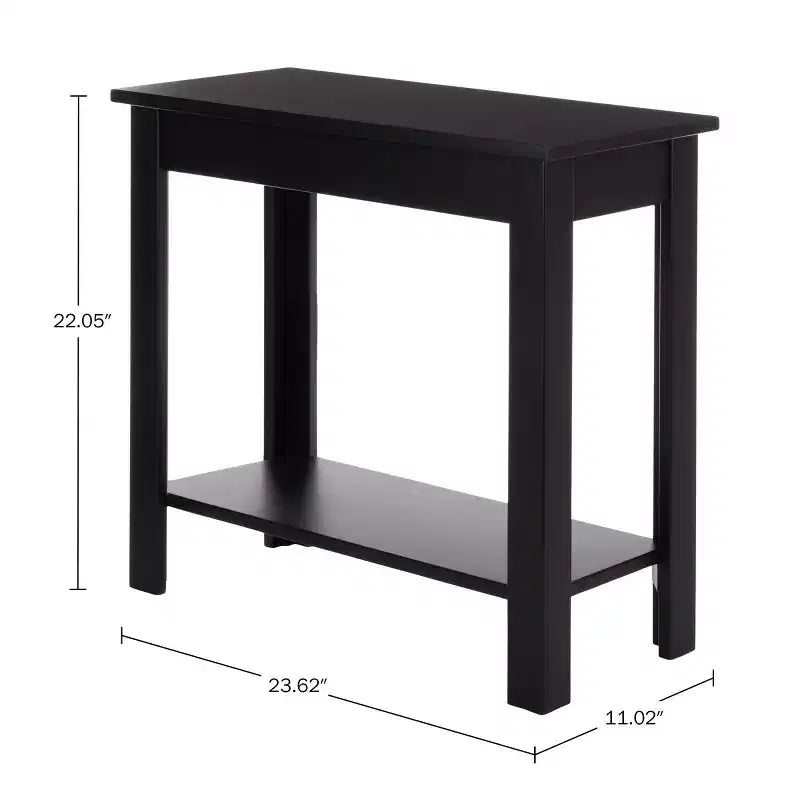 Table d'appoint étroite  avec station de recharge